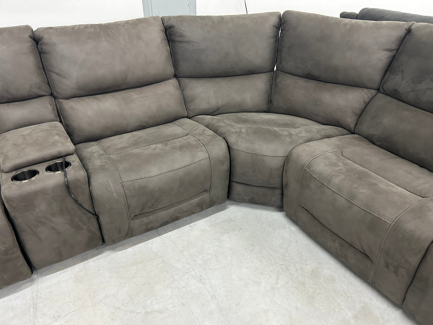 Carlin Fabric Power Reclining Sectional + Power Headrests