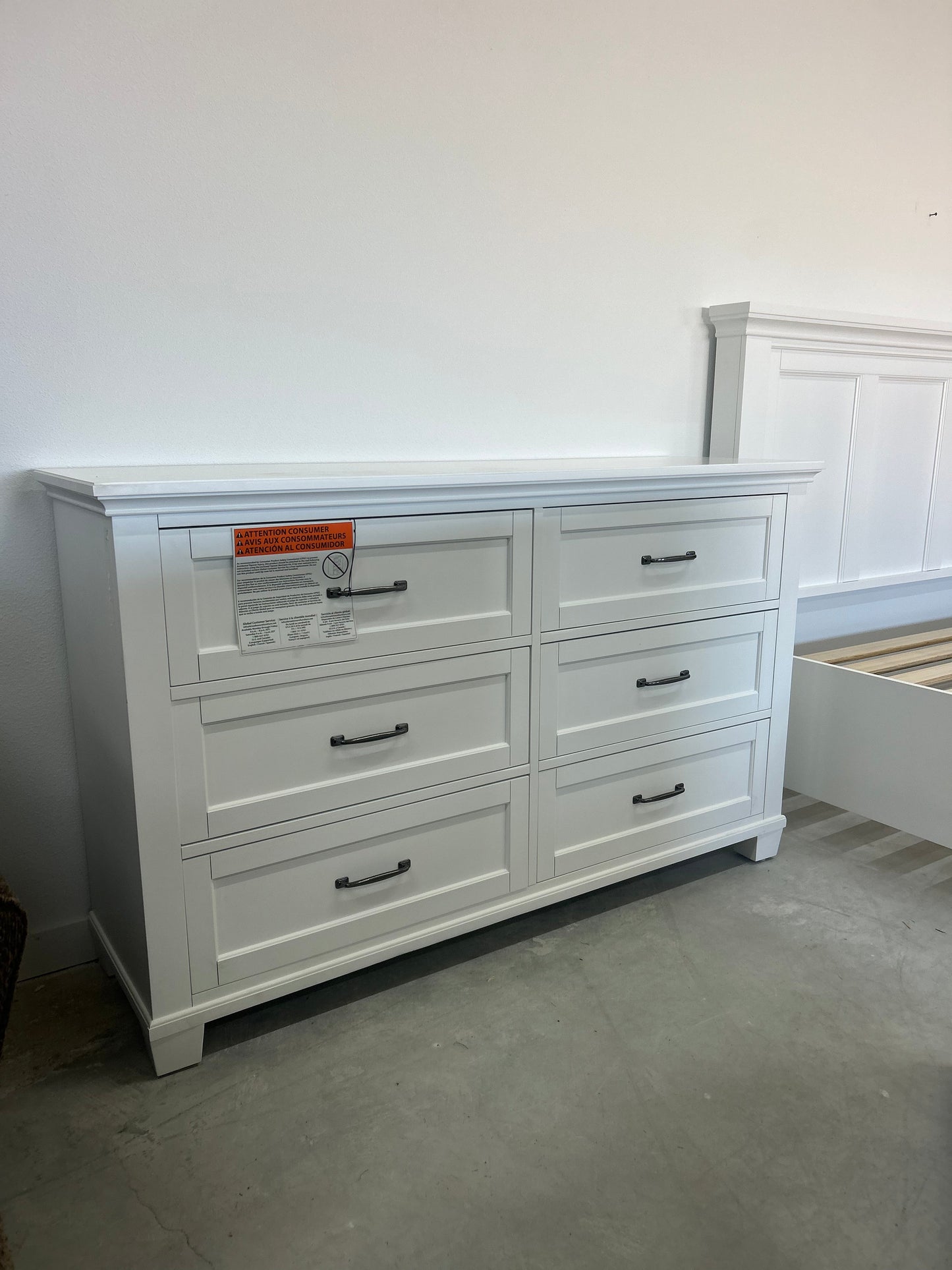 5 pc White king bedroom set